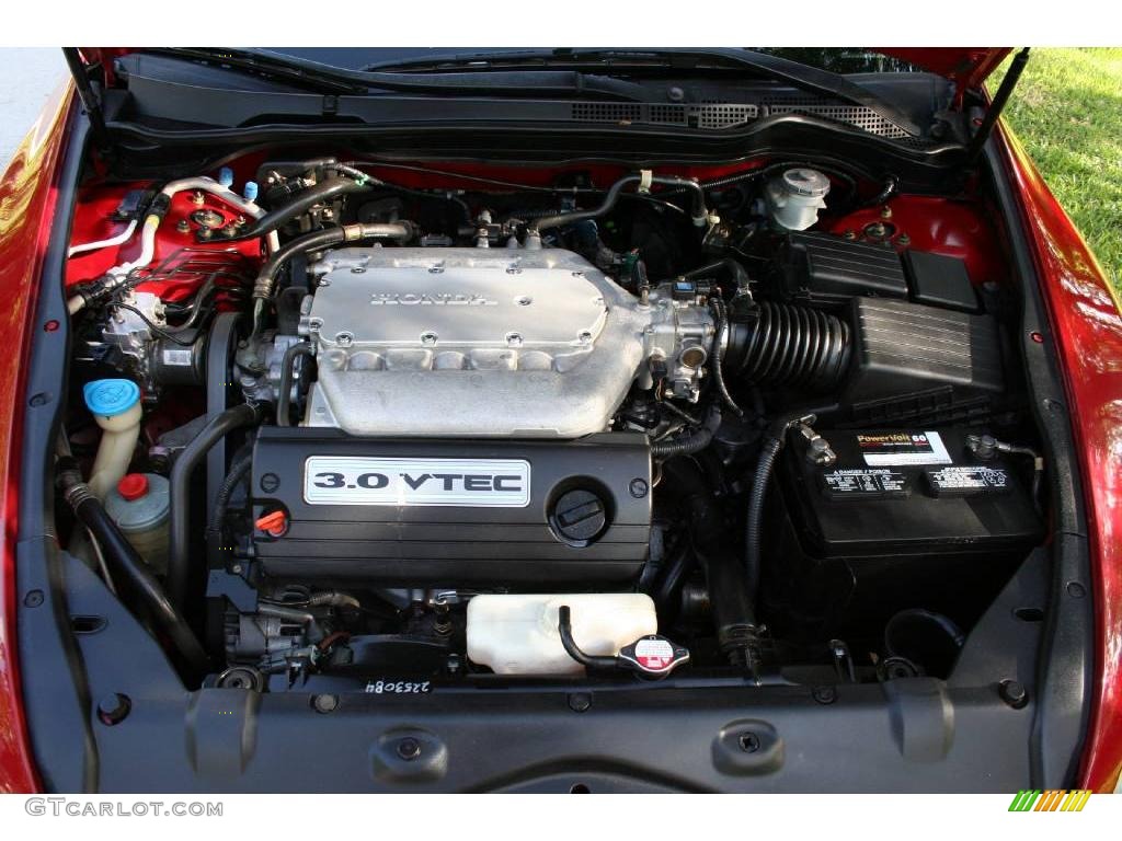 2003 Accord EX V6 Coupe - San Marino Red / Ivory photo #37