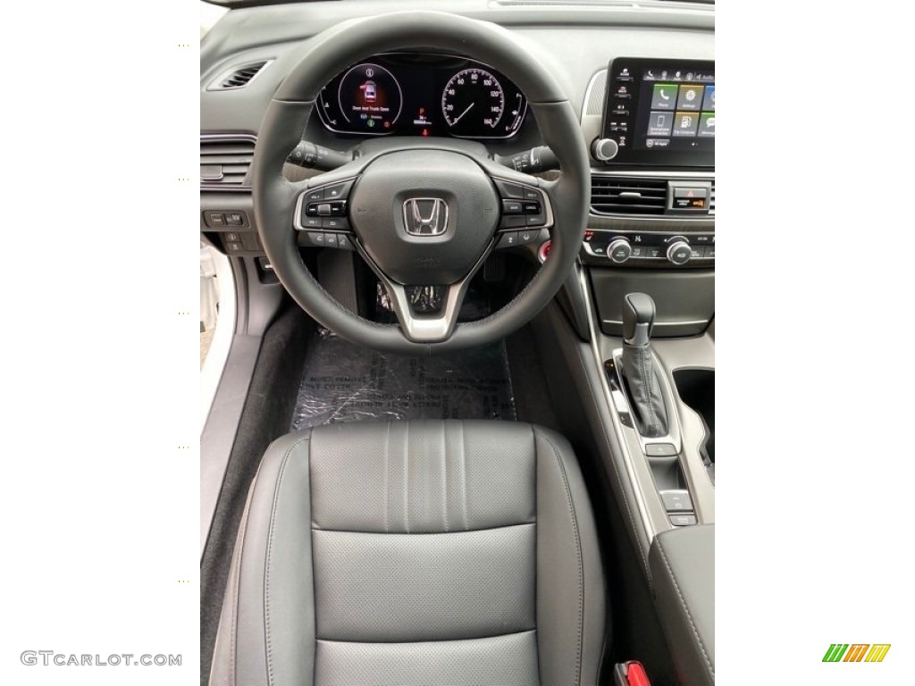 2020 Honda Accord EX-L Sedan Black Steering Wheel Photo #136490369