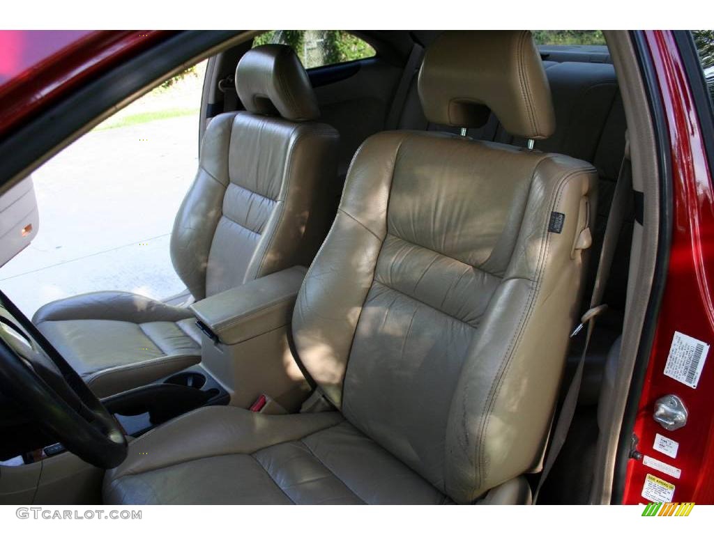 2003 Accord EX V6 Coupe - San Marino Red / Ivory photo #53