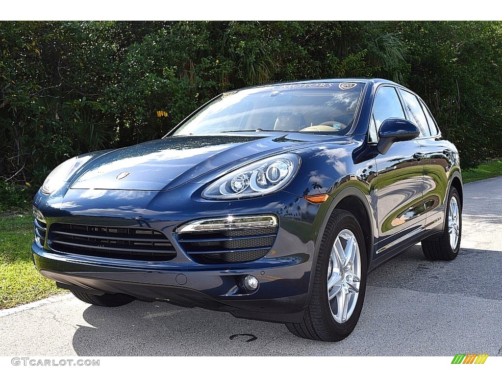 2012 Cayenne  - Dark Blue Metallic / Luxor Beige photo #7