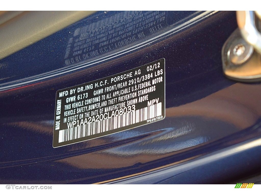 2012 Cayenne  - Dark Blue Metallic / Luxor Beige photo #25