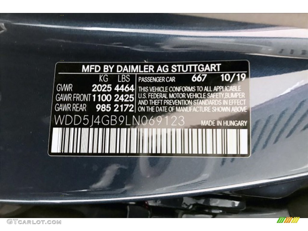 2020 CLA Color Code 667 for Denim Blue Metallic Photo #136498276