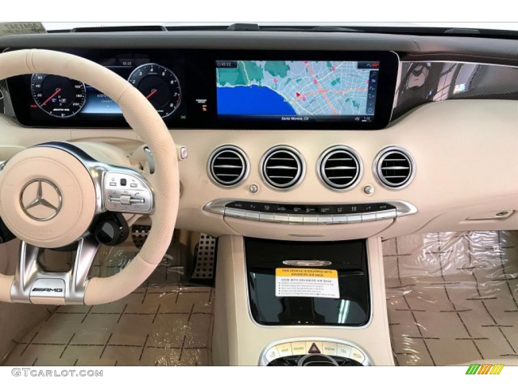 2020 Mercedes-Benz S 63 AMG 4Matic Convertible Silk Beige/Espresso Brown Dashboard Photo #136500343