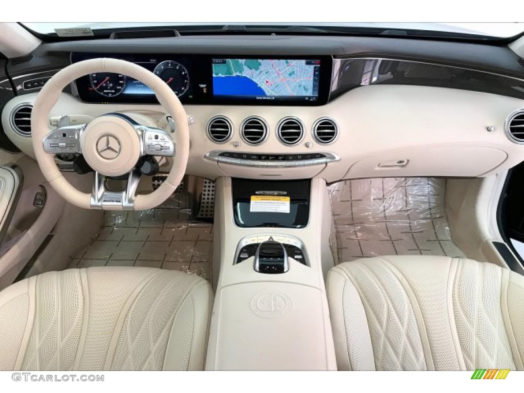2020 Mercedes-Benz S 63 AMG 4Matic Convertible Silk Beige/Espresso Brown Dashboard Photo #136500559
