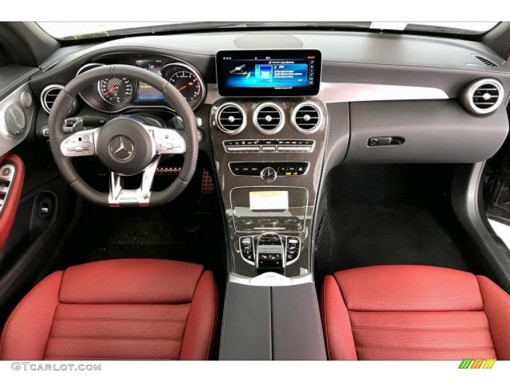 2019 Mercedes-Benz C 43 AMG 4Matic Cabriolet Cranberry Red/Black Dashboard Photo #136501051