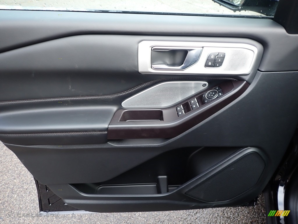 2020 Ford Explorer Platinum 4WD Ebony Door Panel Photo #136502338