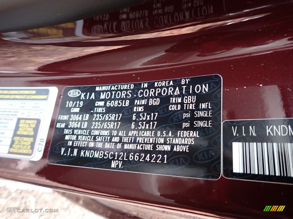 2020 Sedona Color Code BGD for Venetian Red Photo #136504528