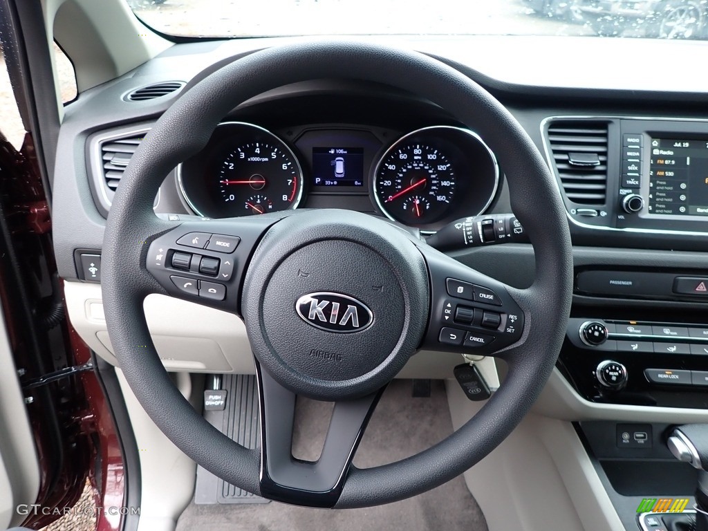 2020 Kia Sedona LX Dark Graphite Steering Wheel Photo #136504675