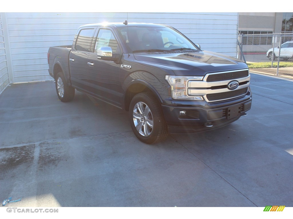 2020 F150 Platinum SuperCrew 4x4 - Blue Jeans / Black photo #2