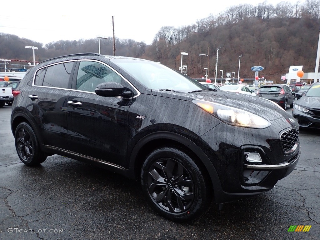 Black Cherry 2020 Kia Sportage S AWD Exterior Photo #136505425