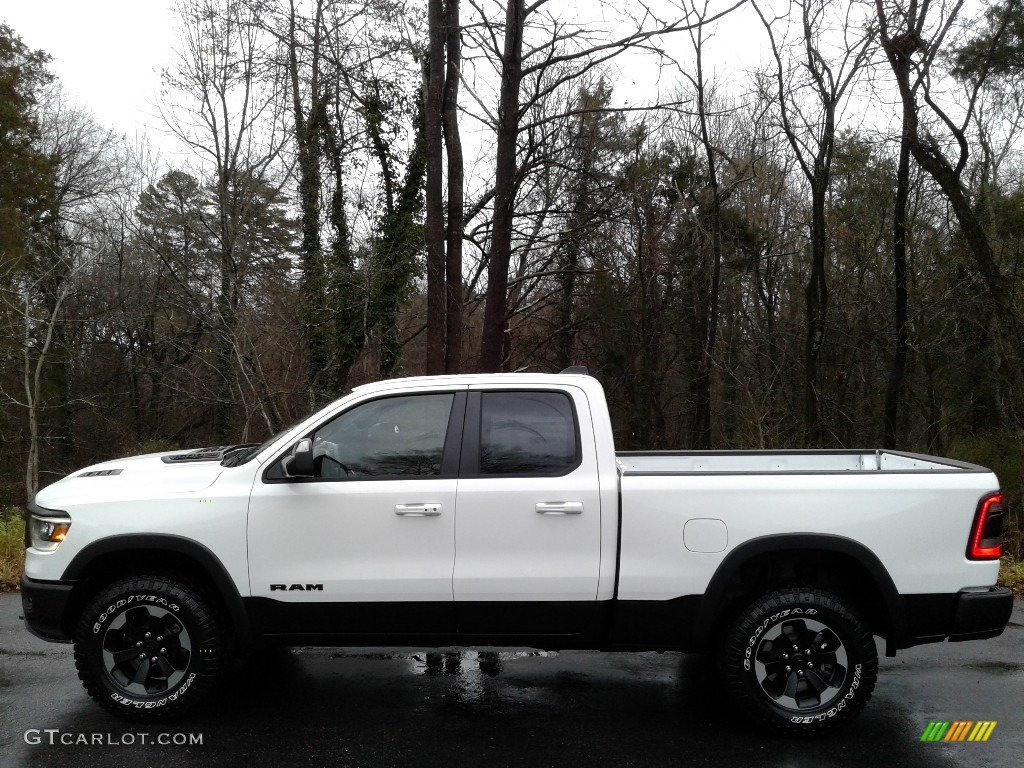 2020 1500 Rebel Quad Cab 4x4 - Bright White / Red/Black photo #1