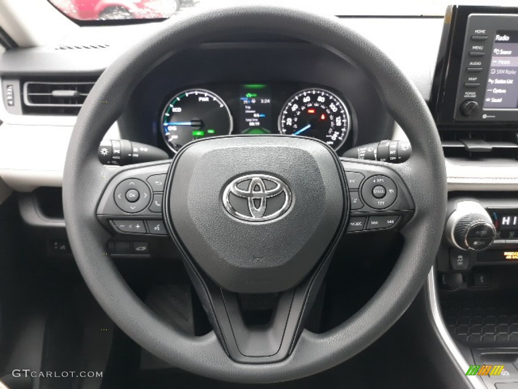 2020 Toyota RAV4 XLE AWD Hybrid Light Gray Steering Wheel Photo #136515031