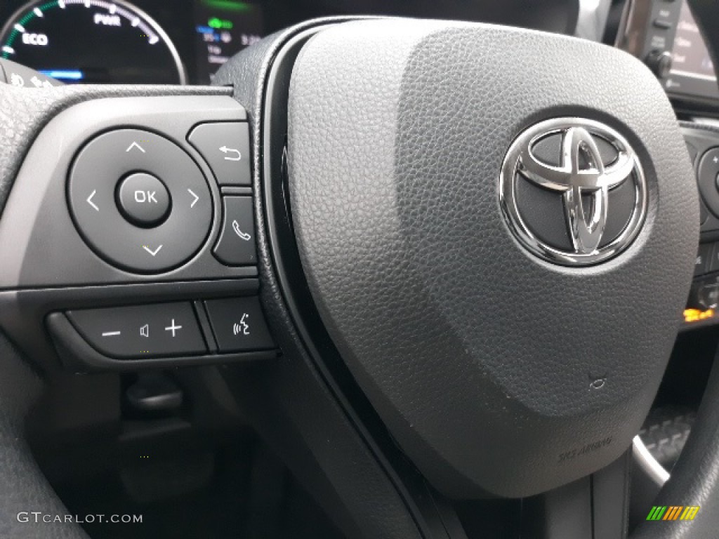 2020 Toyota RAV4 XLE AWD Hybrid Light Gray Steering Wheel Photo #136515052