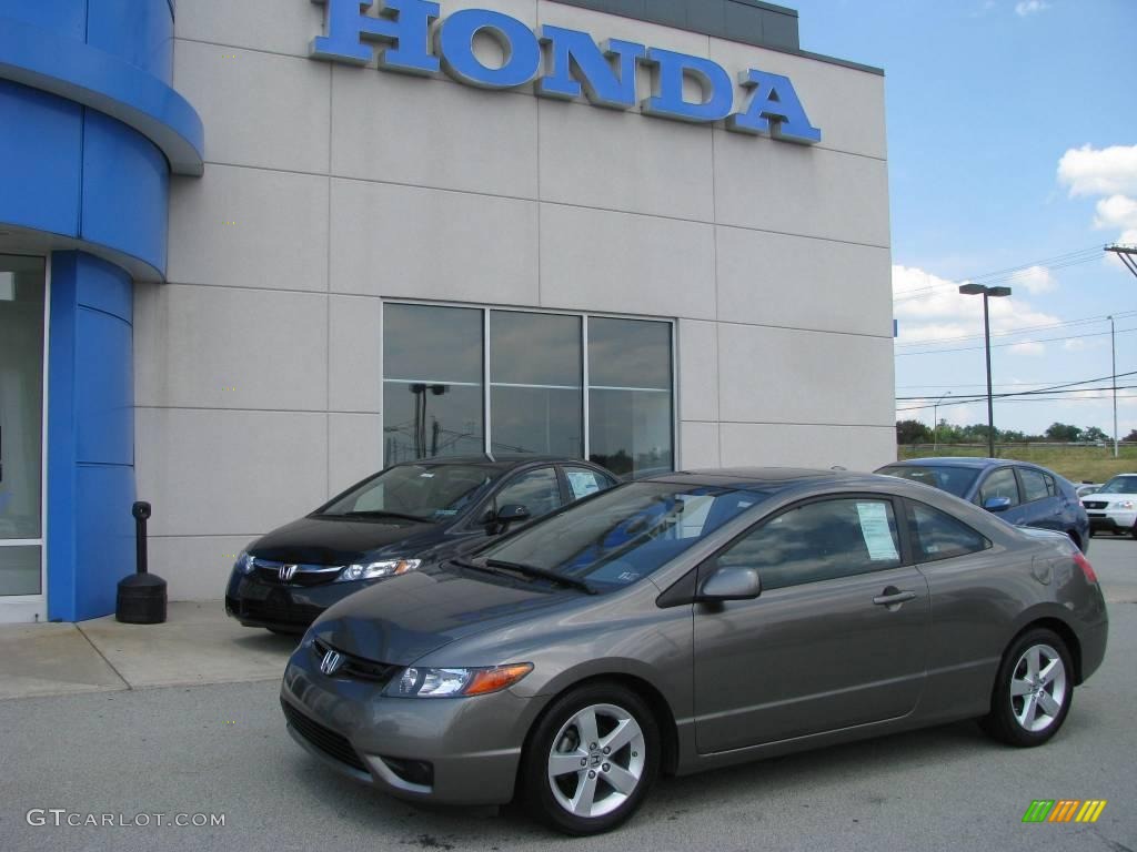 2008 Civic EX-L Coupe - Galaxy Gray Metallic / Gray photo #1