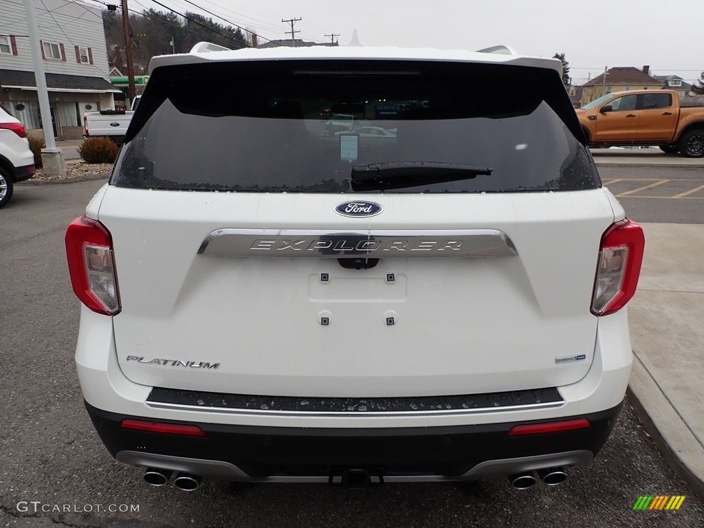 2020 Explorer Platinum 4WD - Star White Metallic Tri-Coat / Sandstone photo #6