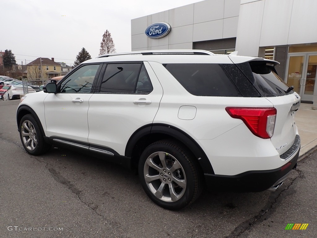 2020 Explorer Platinum 4WD - Star White Metallic Tri-Coat / Sandstone photo #8