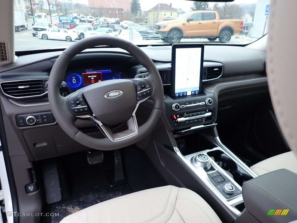 Sandstone Interior 2020 Ford Explorer Platinum 4WD Photo #136522207