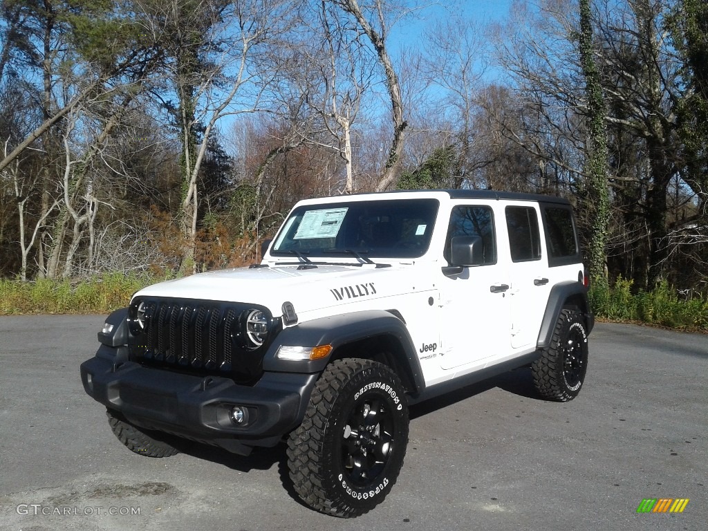 2020 Wrangler Unlimited Willys 4x4 - Bright White / Black photo #3