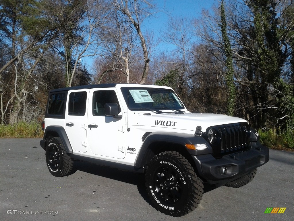 2020 Wrangler Unlimited Willys 4x4 - Bright White / Black photo #5