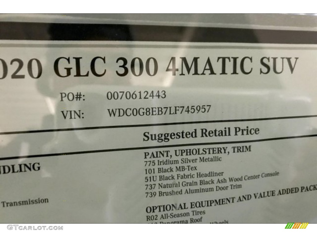 2020 GLC 300 4Matic - Iridium Silver Metallic / Black photo #11