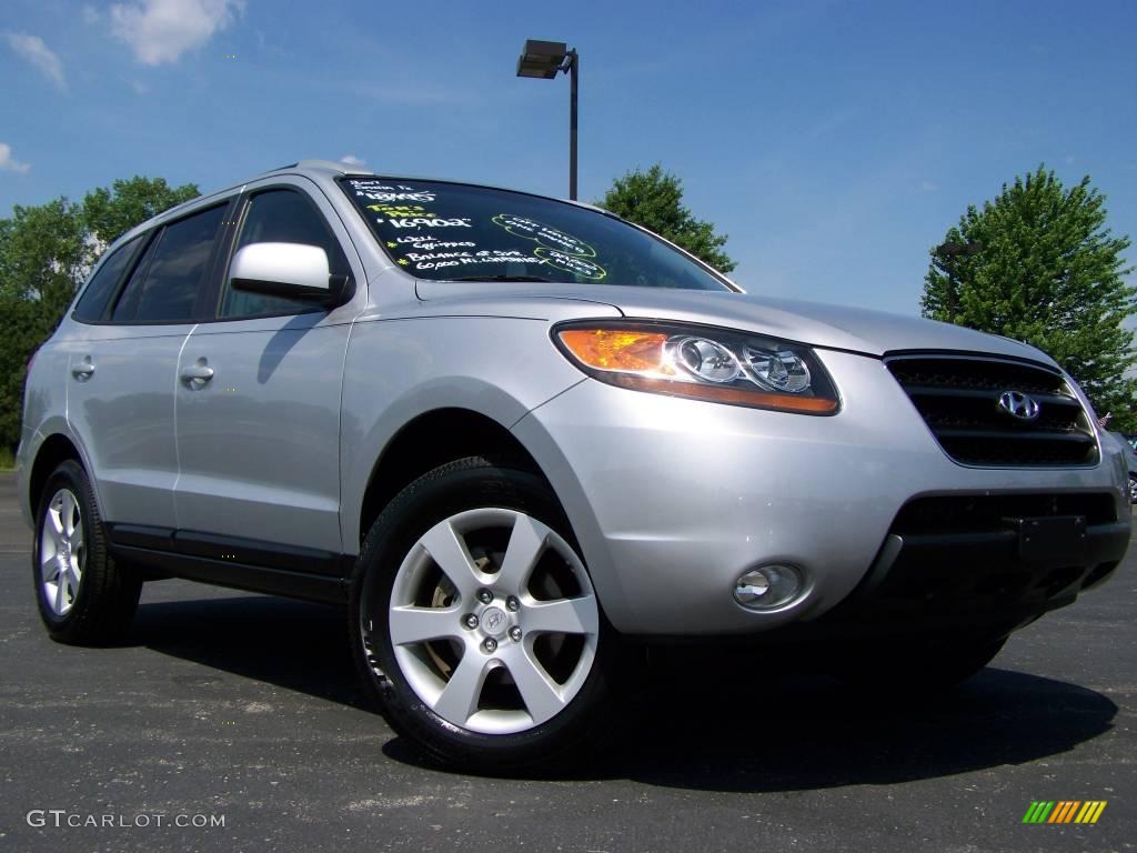 Bright Silver Hyundai Santa Fe