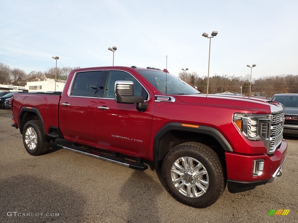 2020 Sierra 2500HD Denali Crew Cab 4WD - Red Quartz Tintcoat / Jet Black photo #3