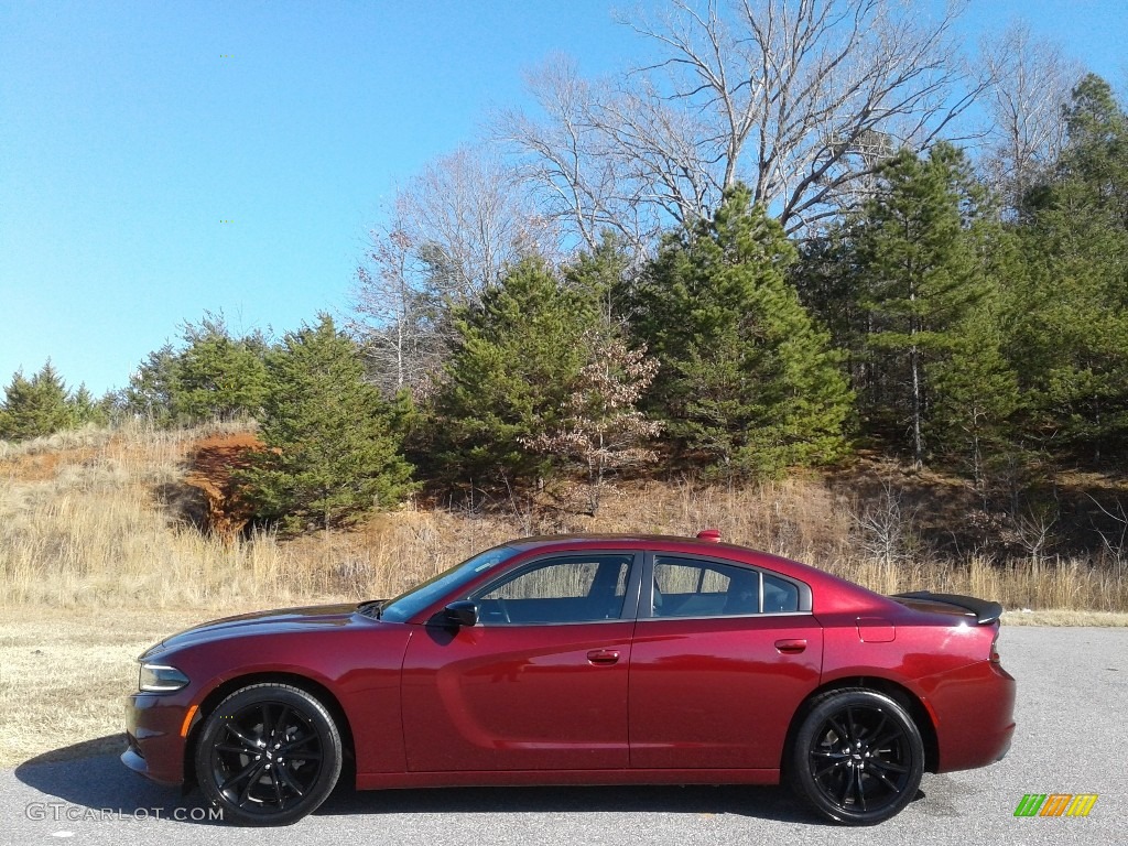 2018 Charger SXT Plus - Octane Red Pearl / Black photo #1