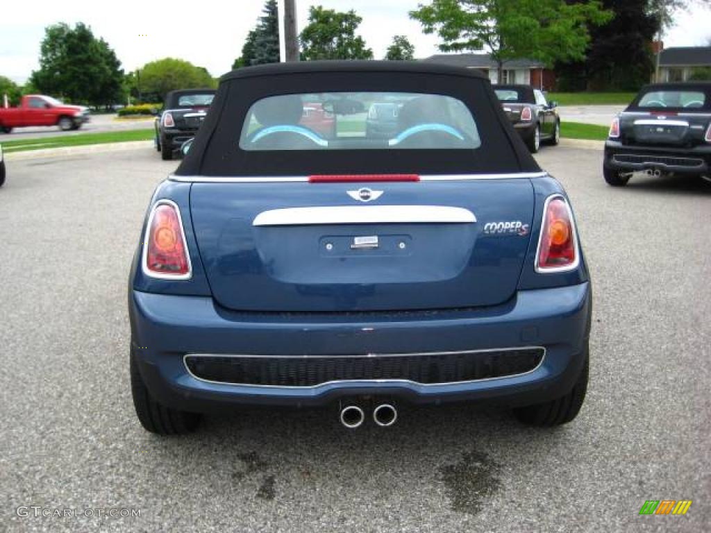 2009 Cooper S Convertible - Horizon Blue / Black/Grey photo #4