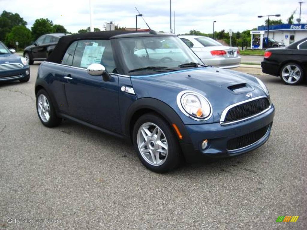 2009 Cooper S Convertible - Horizon Blue / Black/Grey photo #7