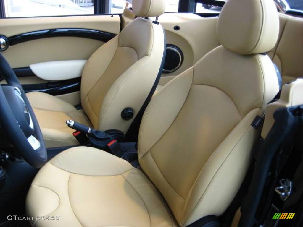 2009 Cooper Convertible - Midnight Black / Gravity Tuscan Beige Leather photo #5