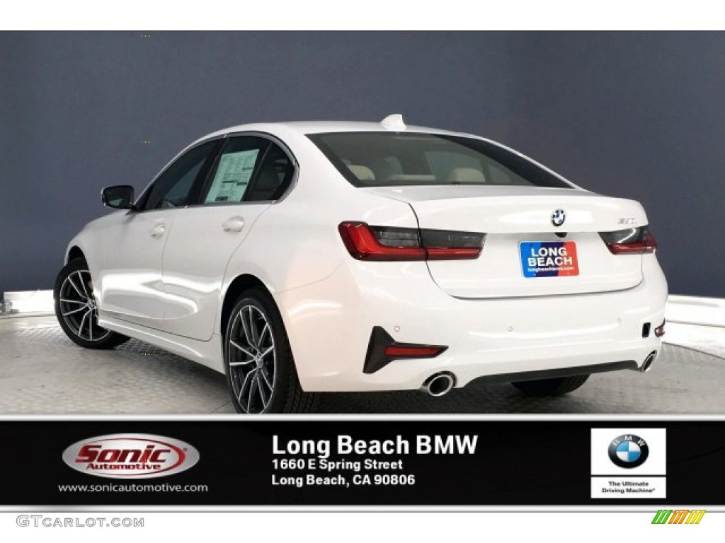 2020 3 Series 330i Sedan - Alpine White / Canberra Beige photo #2