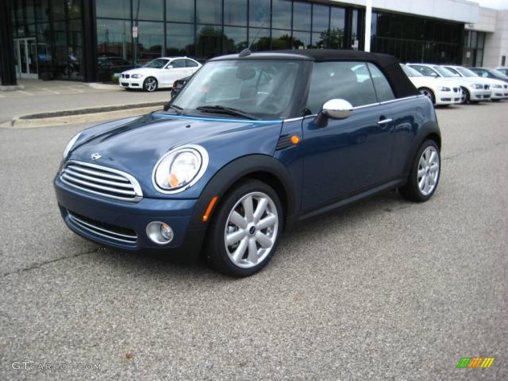 2009 Cooper Convertible - Horizon Blue / Black/Grey photo #1