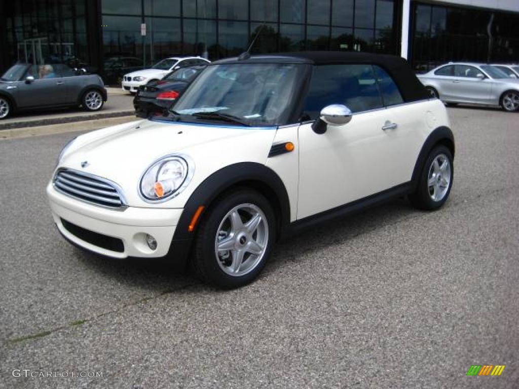 2009 Cooper Convertible - Pepper White / Black/Grey photo #1