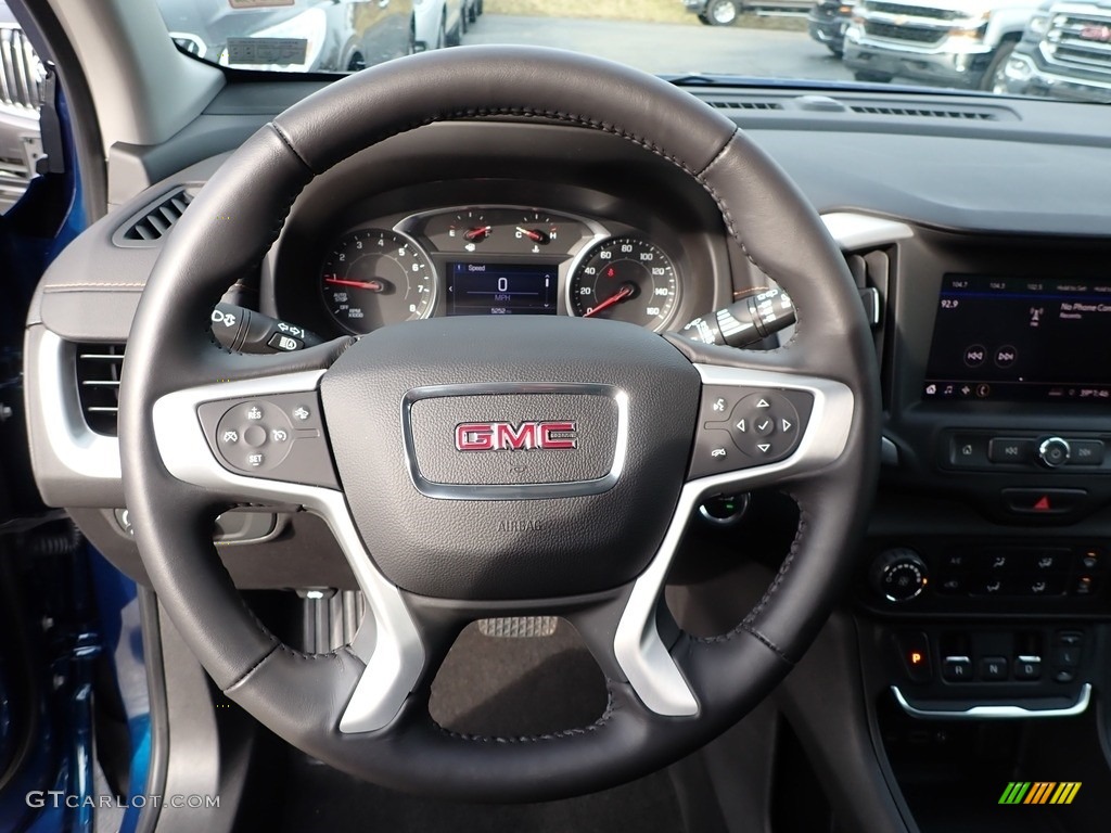 2020 GMC Terrain SLE AWD Jet Black Steering Wheel Photo #136546647