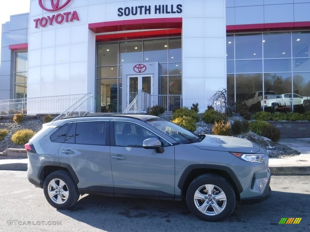 2019 RAV4 XLE AWD - Lunar Rock / Light Gray photo #2