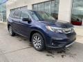 2020 Obsidian Blue Pearl Honda Pilot EX-L AWD  photo #2