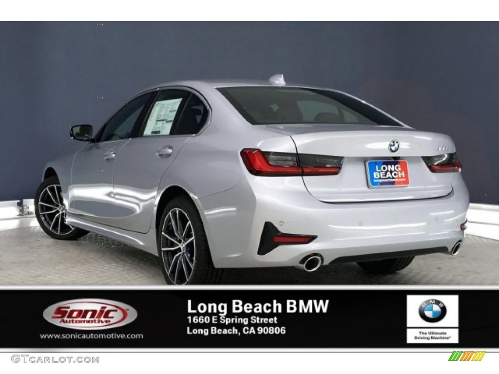 2020 3 Series 330i Sedan - Glacier Silver Metallic / Black photo #2