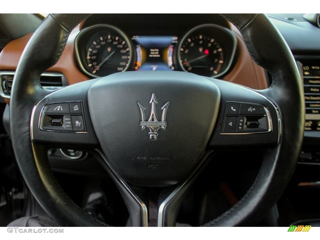 2017 Maserati Levante S AWD Beige Steering Wheel Photo #136553774