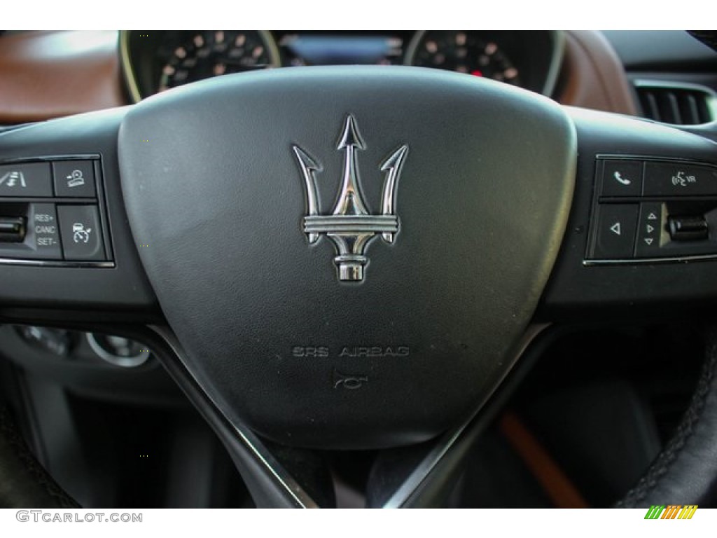 2017 Maserati Levante S AWD Beige Steering Wheel Photo #136553873