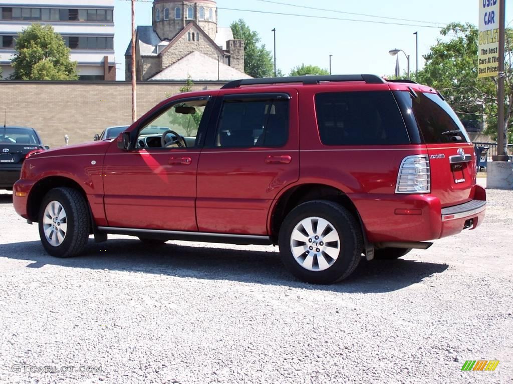 2006 Mountaineer Luxury AWD - Vivid Red Metallic / Camel photo #2