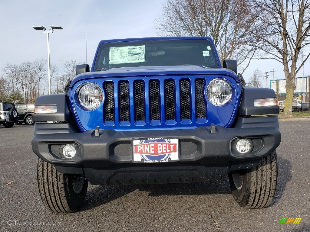 2020 Wrangler Unlimited Sport 4x4 - Ocean Blue Metallic / Black photo #2