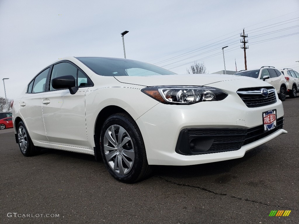 2020 Impreza Sedan - Crystal White Pearl / Ivory photo #1