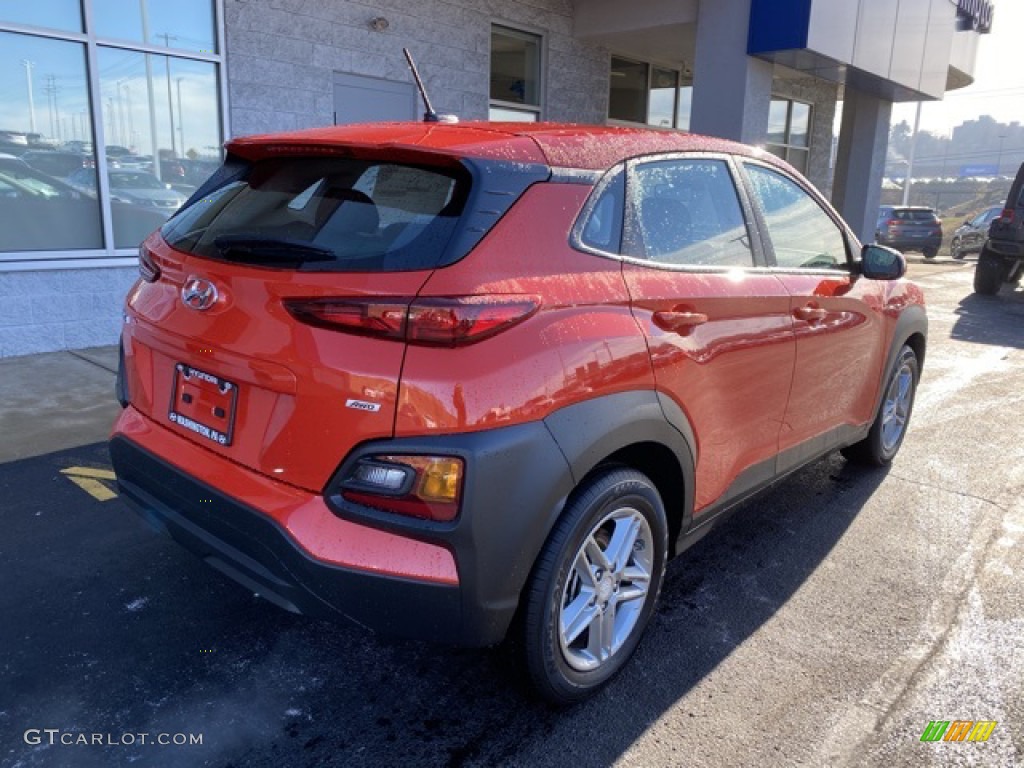 2020 Kona SE AWD - Sunset Orange / Black photo #4