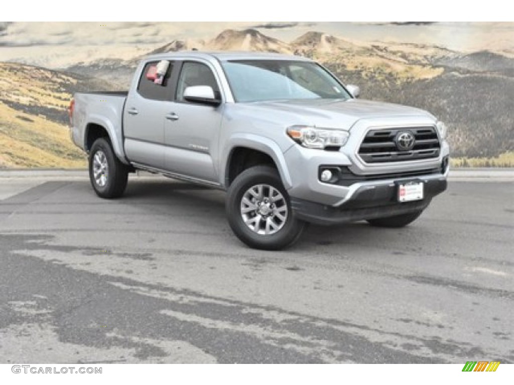 2019 Tacoma SR5 Double Cab 4x4 - Silver Sky Metallic / Black photo #1