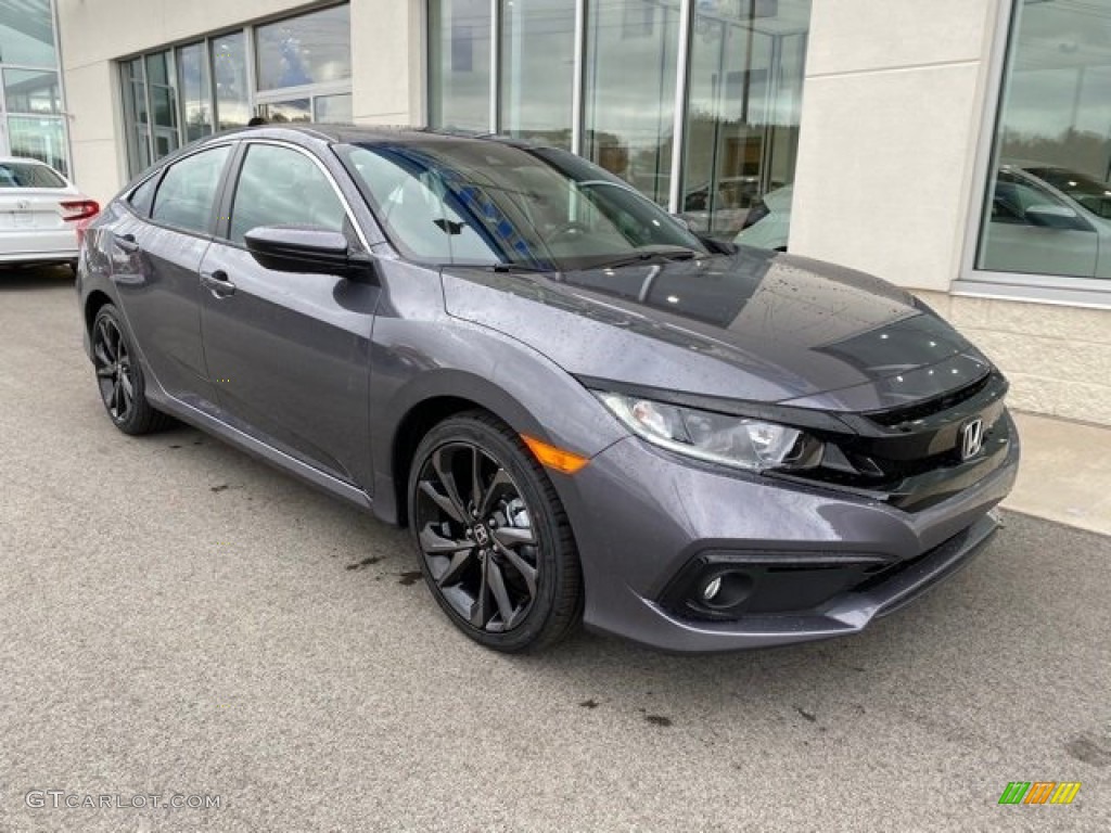 Modern Steel Metallic 2020 Honda Civic Sport Sedan Exterior Photo #136596577