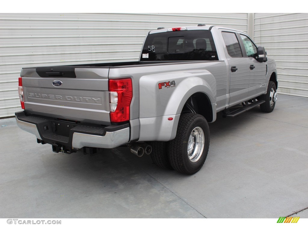 2020 F350 Super Duty XLT Crew Cab 4x4 - Iconic Silver / Medium Earth Gray photo #8