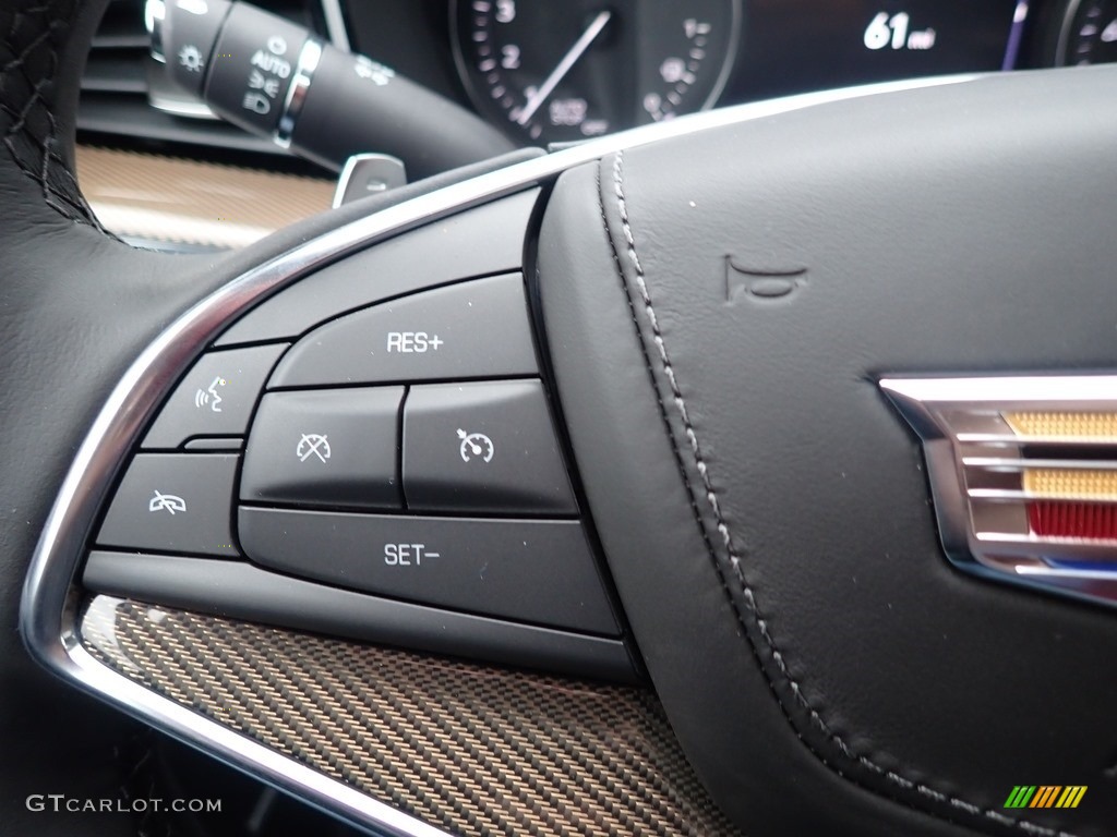 2020 Cadillac XT5 Sport AWD Jet Black Steering Wheel Photo #136603335