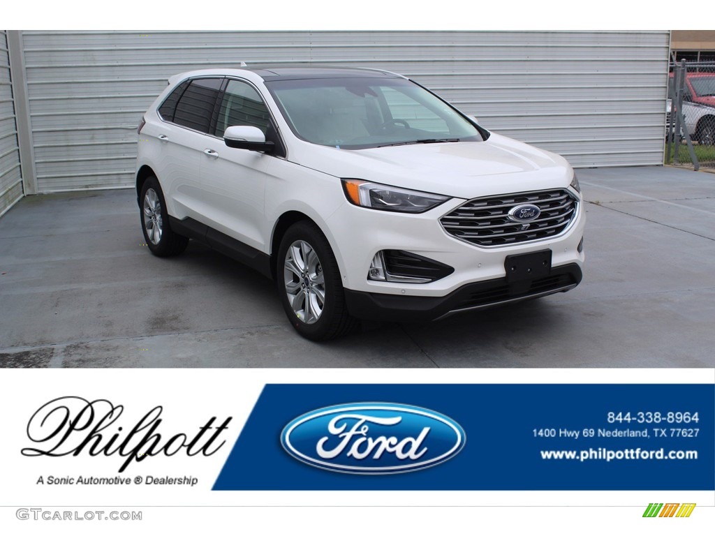 Star White Metallic Tri-Coat Ford Edge