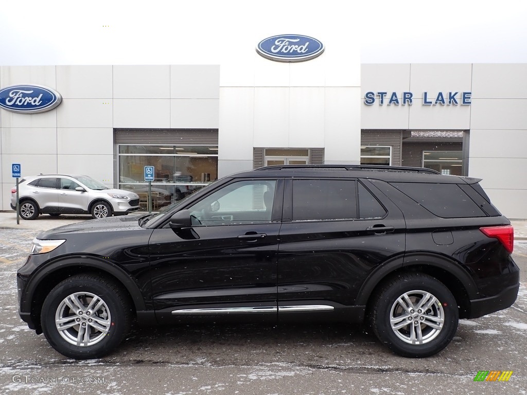 2020 Explorer XLT 4WD - Agate Black Metallic / Ebony photo #1