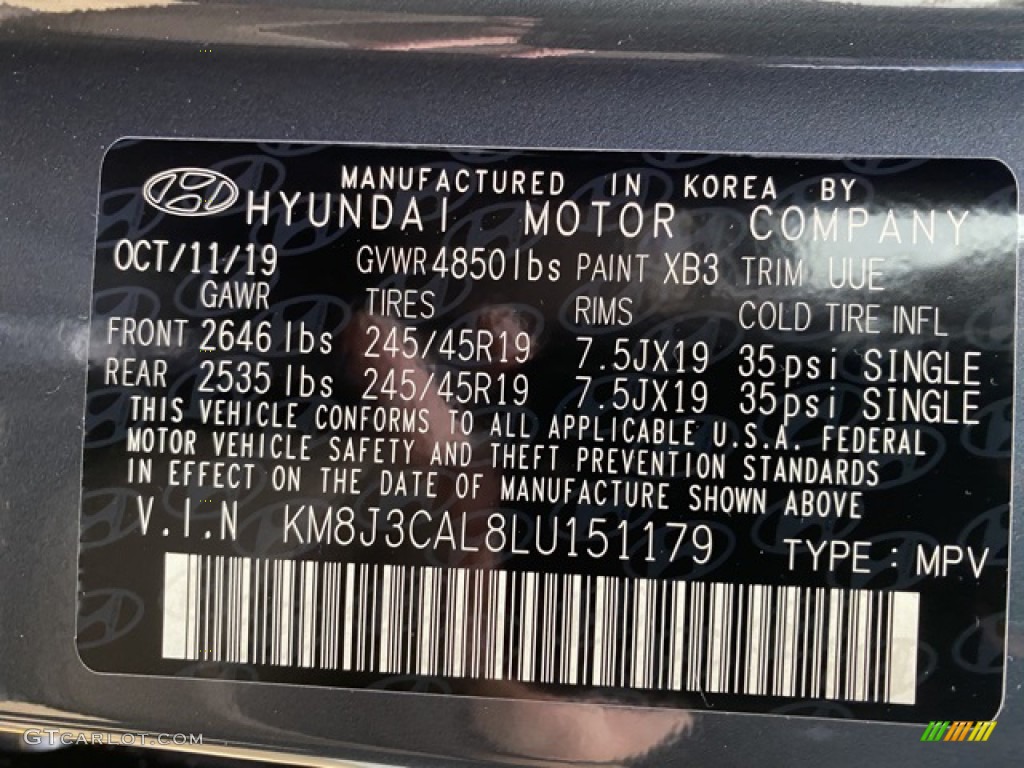 2020 Tucson Sport AWD - Dusk Blue / Beige photo #10